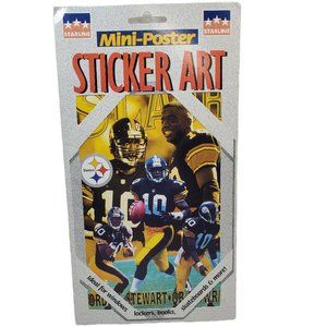 Vintage Football 1998 Pittsburgh Steelers Kordell Stewart Mini Poster Sticker